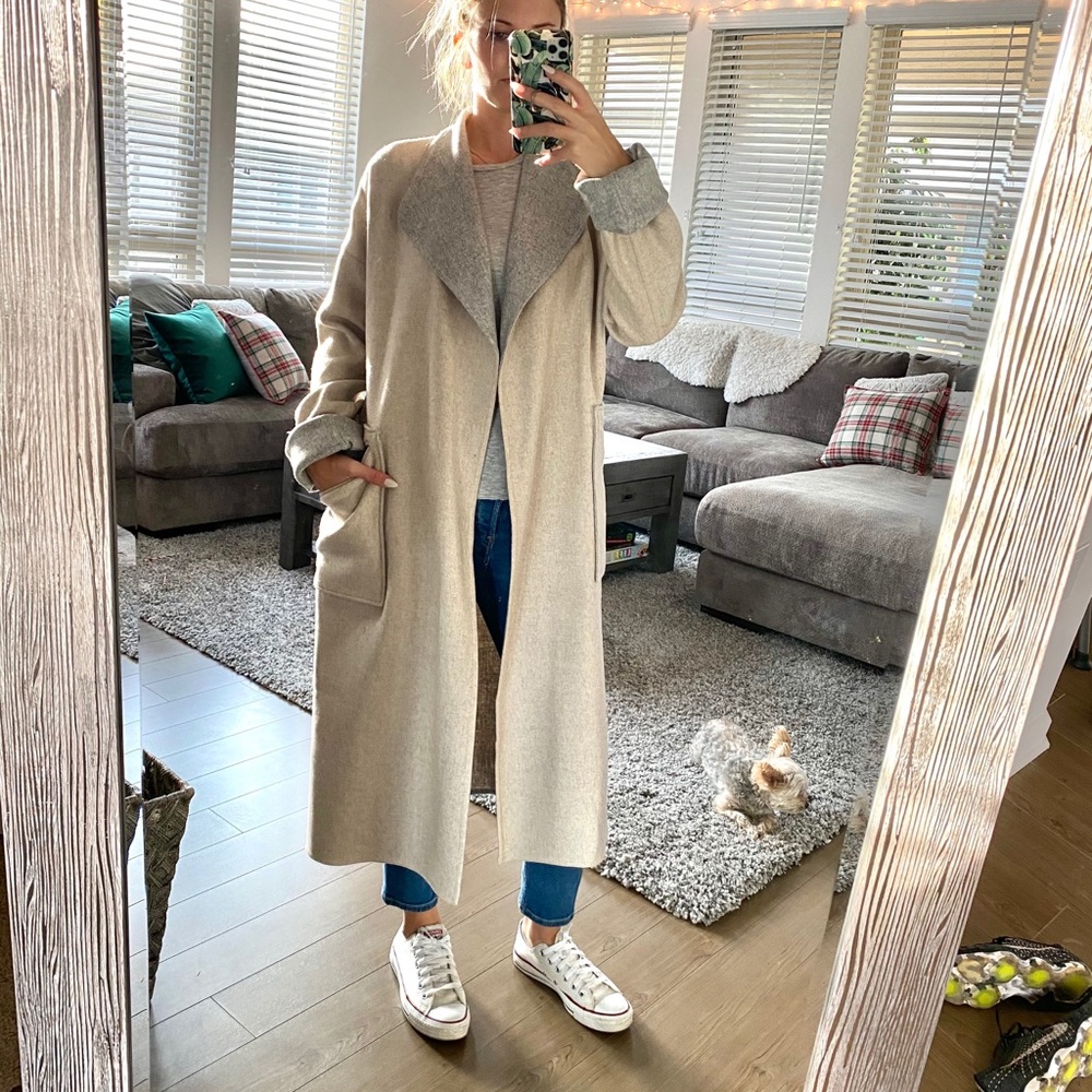 Reversible long line jacket